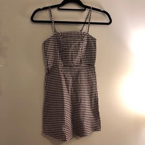 Checkered black and white dress